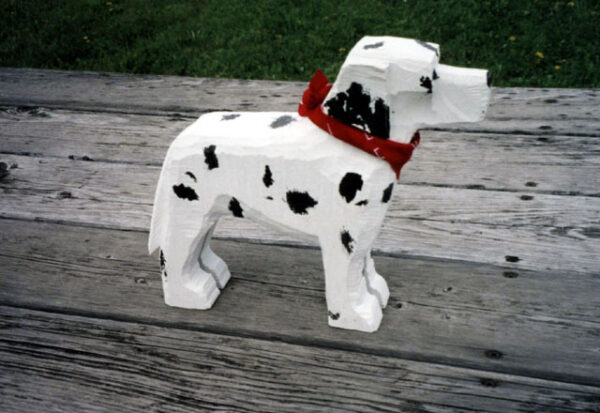 Dalmatian Wood carved and painted