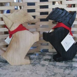 Adorable Scottie Wood Folk Art