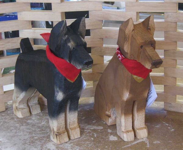 Doberman Wood Folk Art